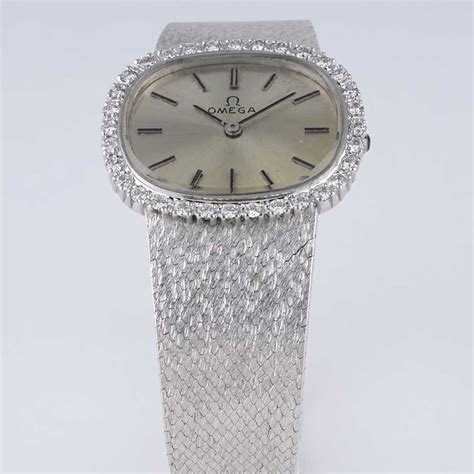 omega ladys antique white gold watch|vintage Omega Watch price guide.